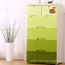 Fashion Green Plastic Drawer Cabinet for Home (206026)